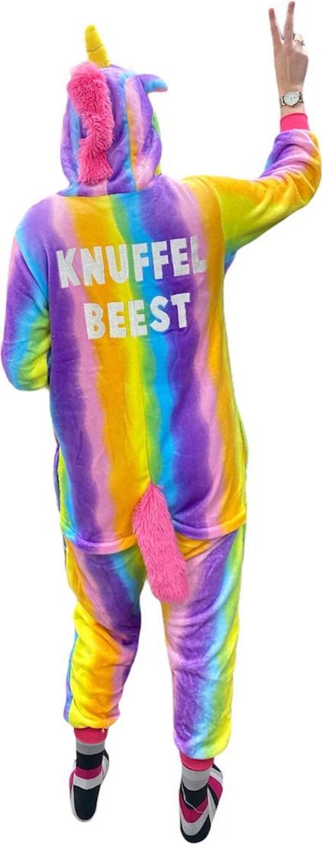 Unicorn onesie rainbow | Knuffelbeest - S/M